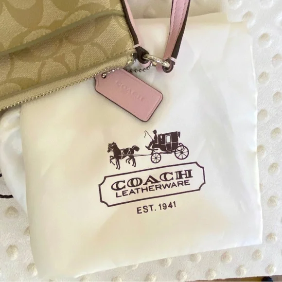 Coach Beige and Pink Crossbody Bag - Picture 10 of 10